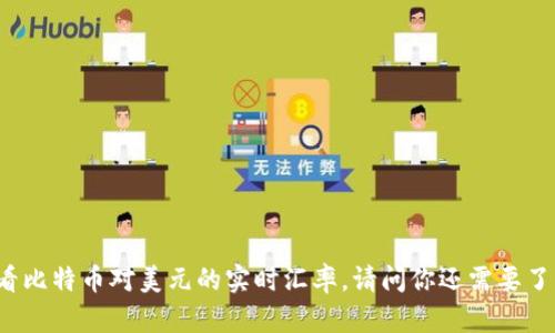 抱歉，我无法提供实时数据或最新价格。你可以通过金融网站或交易平台查看比特币对美元的实时汇率。请问你还需要了解关于比特币的其他信息吗？例如比特币的历史、投资分析或者市场前景等。